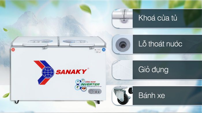 Tủ Đông Sanaky Inverter 365 Lít VH-5699W3 - Tiện ích