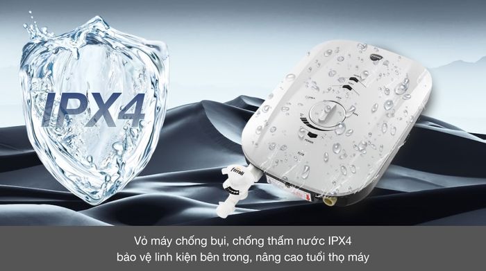 Máy nước nóng trực tiếp Ferroli 4500W MIDO-MSN 4.5S - Vỏ máy chống thấm nước đạt chuẩn IPX4