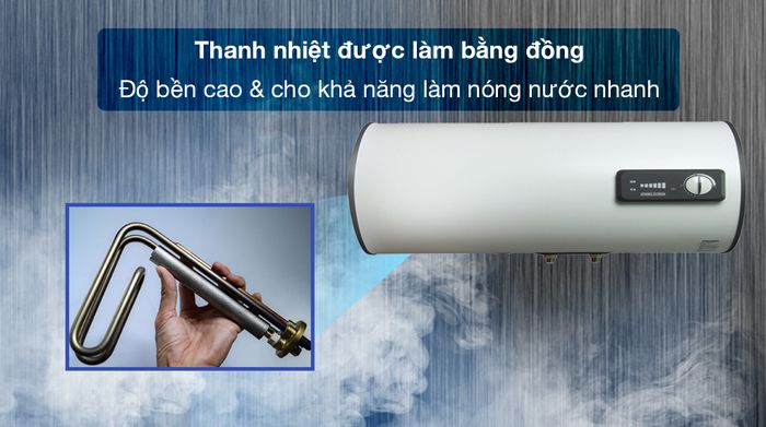 Máy nước nóng gián tiếp Stiebel Eltron 50 lít ESH 50 H Plus T-VN - Thanh nhiệt bằng đồng có độ bền tốt và cho tốc độ làm nóng nước nhanh
