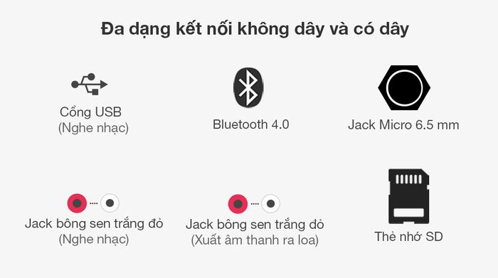 Loa Karaoke Dalton TS-18A8500 - Kết nối