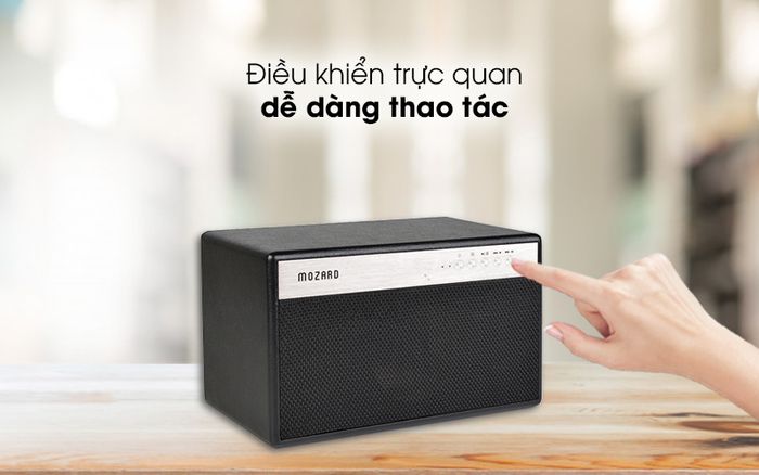 Loa Bluetooth Mozard BT100 Đen - Sử dụng đơn giản với bảng điều khiển thân thiện