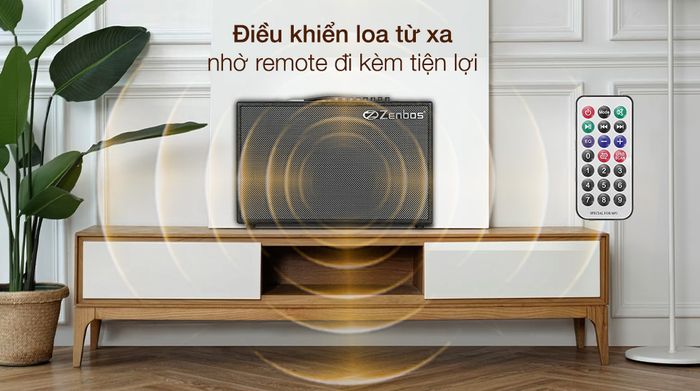 Loa karaoke xách tay Zenbos K-180 300W - Điều khiển