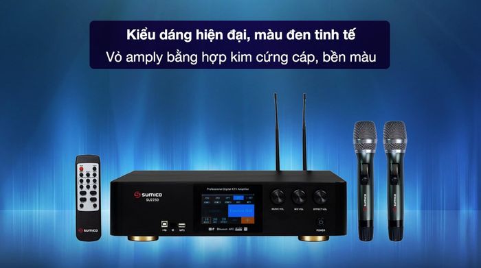 Amply Sumico SU2250 600W - Kiểu dáng hiện đại, vỏ máy cứng cáp và bền bỉ