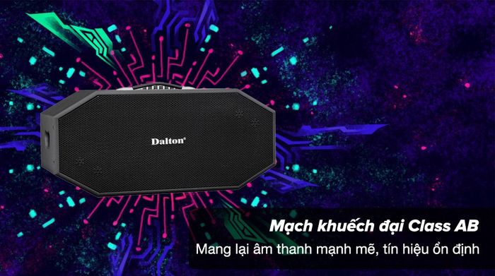 Loa karaoke xách tay Dalton K225H 900W - Mạch khuếch đại Class AB cho chất lượng âm thanh mạnh mẽ, tín hiệu ổn định
