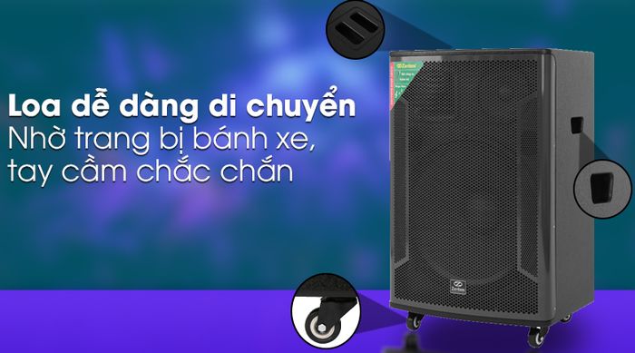 Loa kéo karaoke Zenbos-K-360- Dễ dàng di chuyển