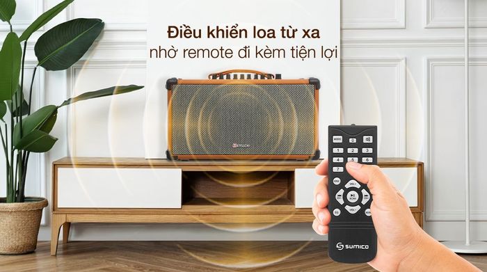 Loa karaoke xách tay Sumico BT-S52 100W - Điều khiển