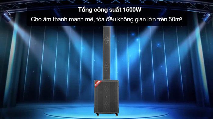 Bộ loa điện karaoke Dalton CA18-S118/CA18-F605 1500W - Tổng công suất 1500W phù hợp không gian lớn trên 50m2