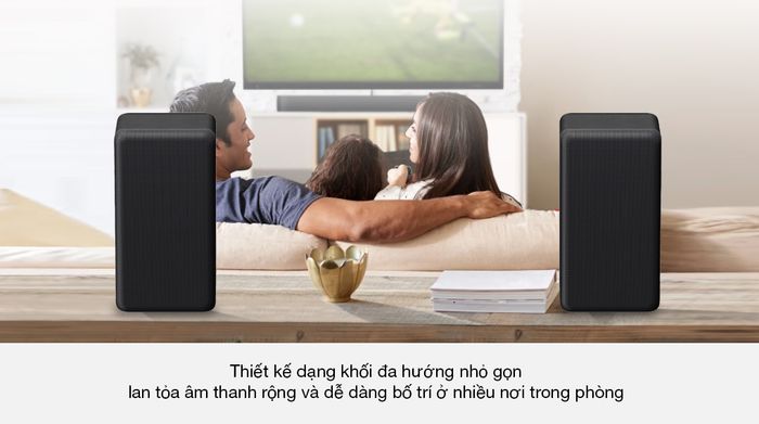 Loa sau không dây tùy chọn Sony SA-RS3S - Thiết kế dạng khối đa hướng - Omnidirectional Block nhỏ nhắn, dễ sắp đặt ở nhiều nơi