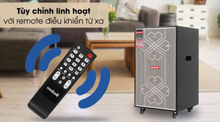 Loa kéo Karaoke Mobell MK-6080 500W - Điều khiển nhanh chóng, thuận tiện qua remote điều khiển từ xa