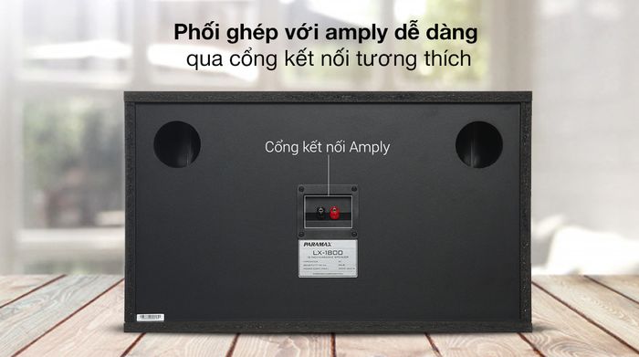 Cặp Loa Karaoke Paramax LX-1800 - Có tích hợp cổng kết nối amply ở mặt sau, phối ghép loa với amply tiện lợi