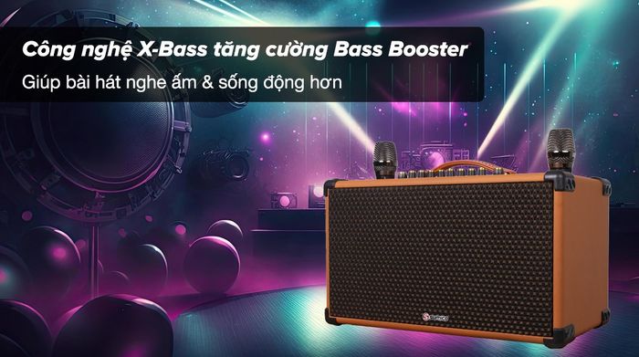 Công nghệ X-Bass tăng cường Bass Booster tăng cường âm trầm mạnh mẽ