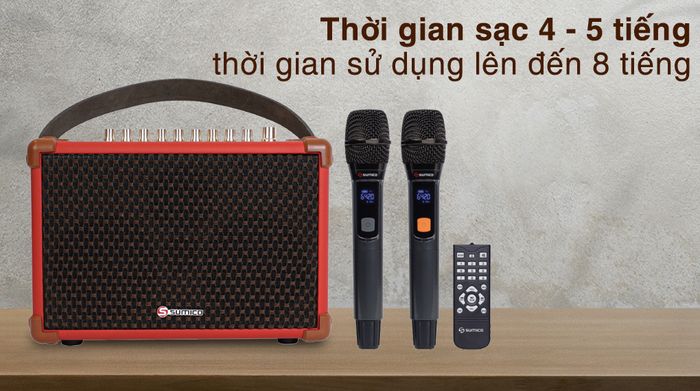 Loa karaoke xách tay Sumico BELLA 42 Red 100W
