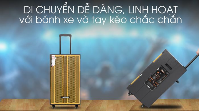 Loa kéo Karaoke Jammy AM4218 600W - Di chuyển dễ dàng