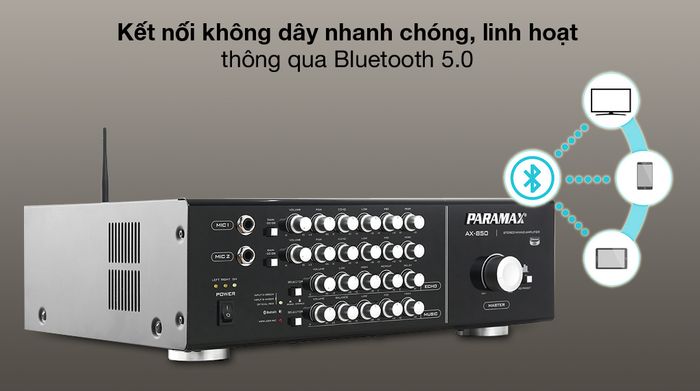 Amply Paramax AX-850 350W - Kết nối linh hoạt