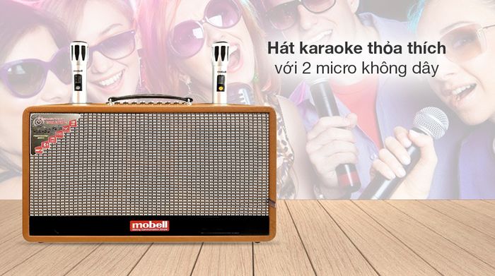 Loa karaoke xách tay Mobell MK-4960A 750W - Tiện ích