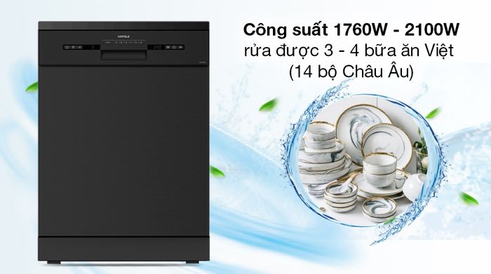 Máy rửa chén độc lập Hafele HDW-F601B (535.29.670) - Công suất - Độ ồn