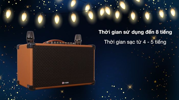 Loa Karaoke Sumico BT-S65 - Thời gian sử dụng 8 tiếng, sạc 4 - 5 tiếng