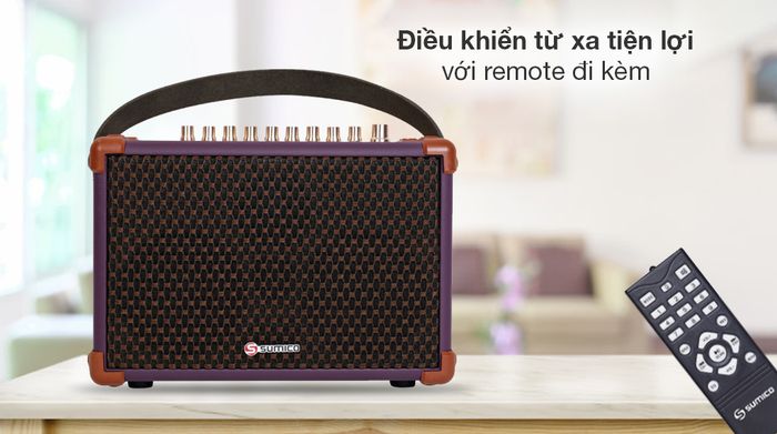 Loa karaoke xách tay Sumico BELLA 42 Purple 100W - Điều khiển