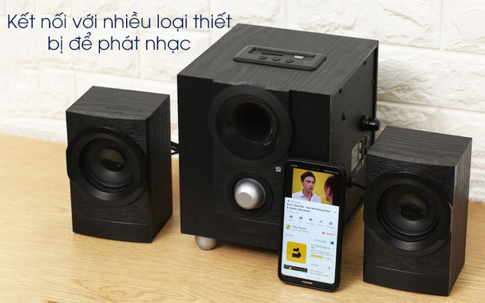 Loa vi tính 2.1 Enkor E700 đen có thể kết nối với nhiều thiết bị