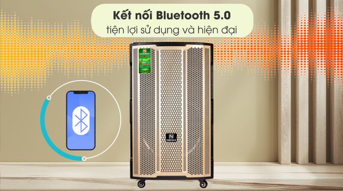 Loa kéo Karaoke Nanomax S-5000 - Kết nối Bluetooth