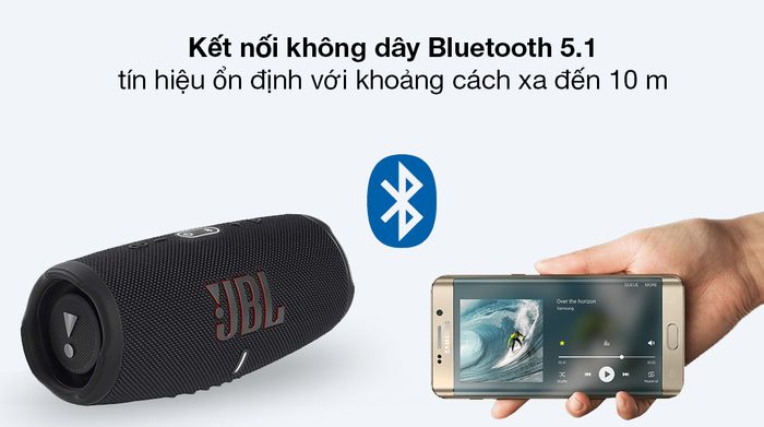 Loa Bluetooth JBL Charge 5 - Kết nối Bluetooth 5.1 cho tín hiệu chất lượng truyền xa lên đến 10 m