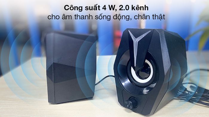 Loa vi tính Microlab B26 - Âm thanh lôi cuốn, rõ ràng với công suất 4 W, 2.0 kênh