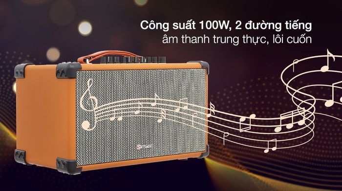 Loa karaoke xách tay Sumico BT-S52 100W - Công suất