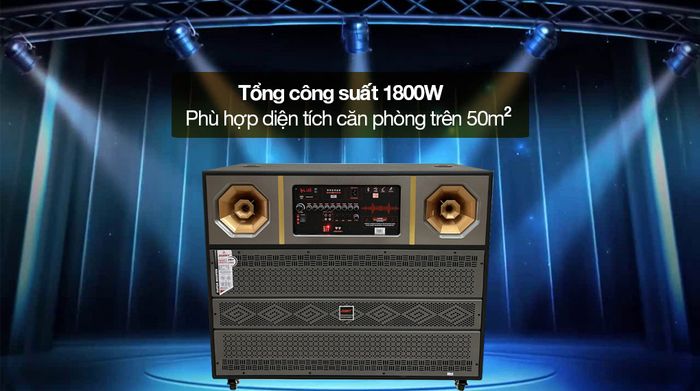 Loa kéo Karaoke Jammy S8078K - Tổng cổng suất 1800W, phù hợp diện tích căn phòng trên 50m2
