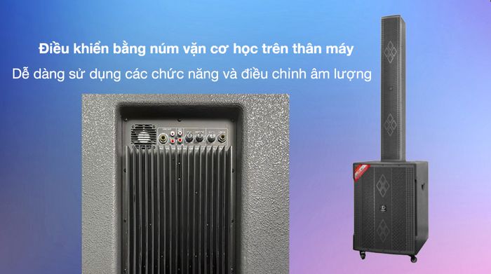 Bộ loa điện karaoke Dalton CA18-S118/CA18-F605 1500W - Sử dụng các núm vặn dễ điều khiển