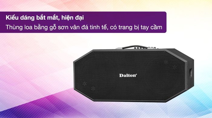 Loa karaoke xách tay Dalton K225H 900W - Kiểu dáng hiện đại, tinh tế, trang bị tay cầm dễ di chuyển
