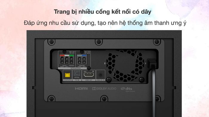 Dàn âm thanh Sony 5.1 HT-S700RF 1000W - Trang bị nhiều cổng kết nối có đây, đáp ứng đầy đủ cho nhu cầu sử dụng hiện nay