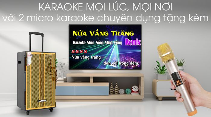 Loa kéo Karaoke Jammy AM4218 600W - Hát Karaoke mọi lúc mọi nơi