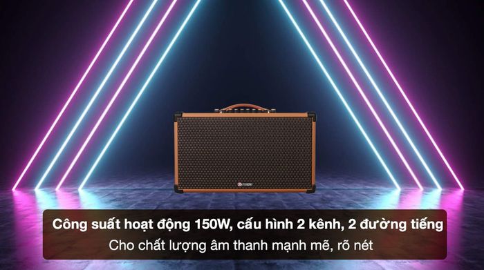 Loa Karaoke Sumico BT-S65 - Công suất 150W, cấu hình 2 kênh 2 đường tiếng cho âm thanh mạnh mẽ