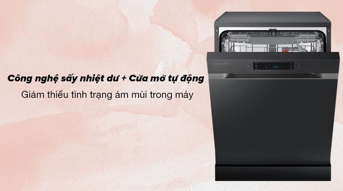 Máy rửa chén độc lập Samsung DW60CG550FSGSV - Công nghệ sấy nhiệt dư giúp nâng cao hiệu quả sấy khô chén bát hiệu quả, giảm thiểu mùi hôi trong khoang máy