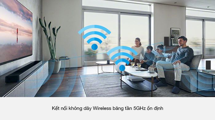 Loa sau không dây tùy chọn Sony SA-RS3S - Đường truyền kết nối Wireless băng tần 5GHz ổn định