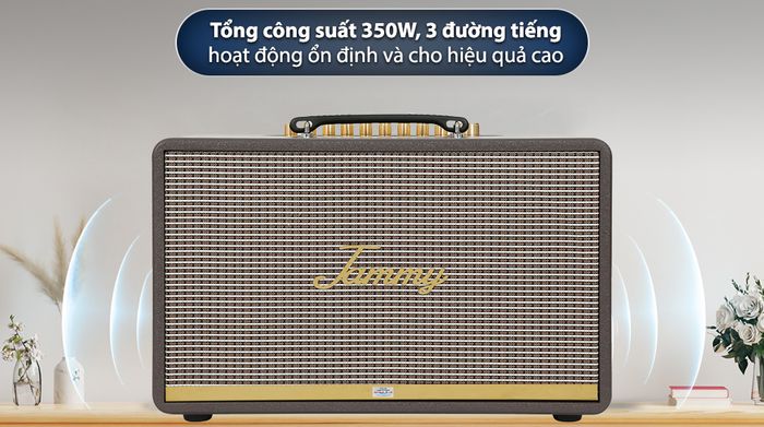 Loa karaoke xách tay Jammy N2070K 350W - Công suất 350W, 3 đường tiếng hoạy động ổn định với hiệu suất cao
