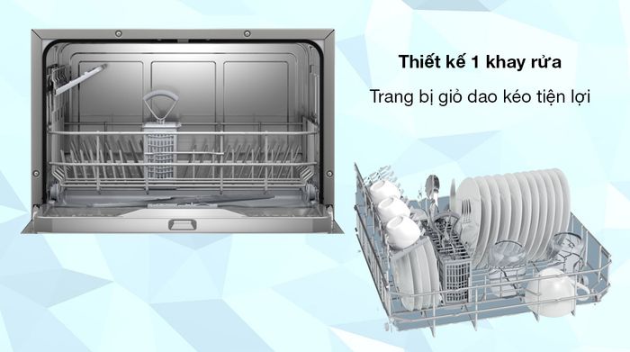 Máy rửa chén độc lập Bosch SMS6ECI04E - Khay rửa