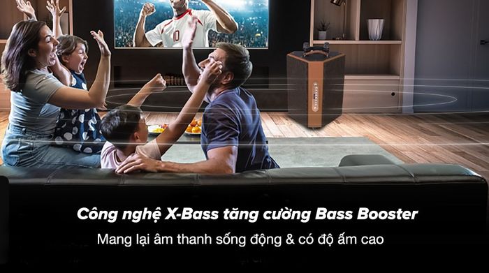Loa kéo Sumico Hexagon Plus - Công nghệ X-Bass tăng cường Bass Booster giúp âm thanh sống động, có độ ấm cao