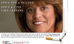 An anti-smoking advertisement from the American Lung Association