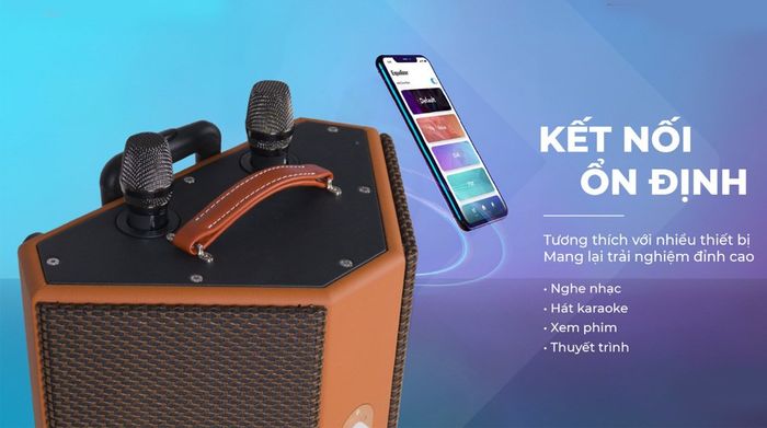 Loa kéo Sumico Hexagon Plus - Kết nối nhiều thiết bị với cổng kết nối đa dạng