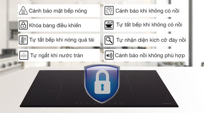 An toàn - Bếp từ 3 vùng nấu Hafele HC-IS773EA (535.02.242)