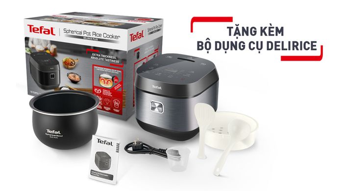 Nồi cơm điện tử Tefal 1.8 lít Delirice Plus RK776B68 - Phụ kiện