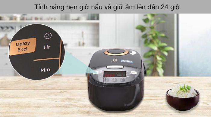 Nồi cơm điện tử 1 lít Electrolux E7RC1-550K - Tính năng hẹn giờ và giữ ấm