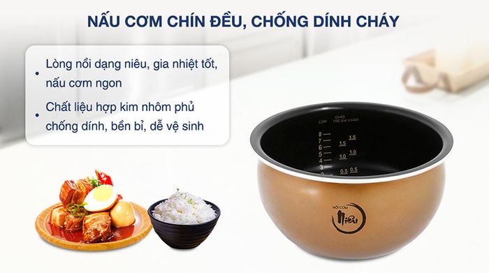 Nồi cơm điện tử Bluestone 1.5 lít RCB-5949 - Lòng nồi