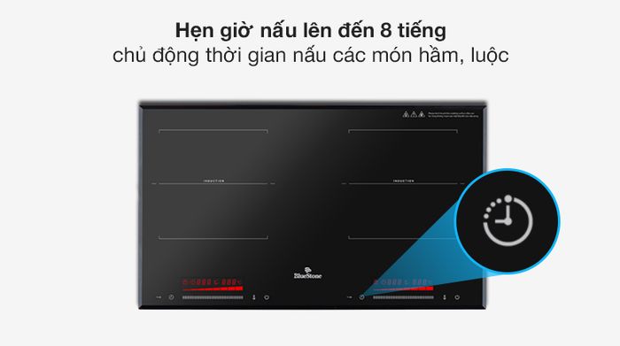 Hẹn giờ - Bếp từ đôi Bluestone ICB-6917