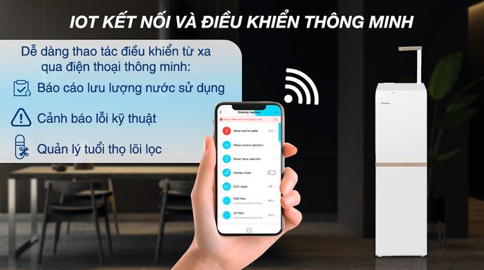 Máy lọc nước RO nóng nguội Toshiba TWP-H2396SVN(W) 10 lõi - Kết nối IOT