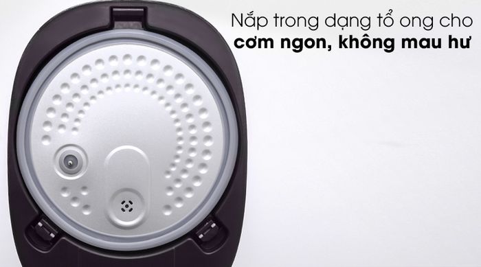 Nồi cơm điện cao tần Sunhouse Mama 1.5 lít SHD8955 - Nắp trong thiết kế dạng tổ ong