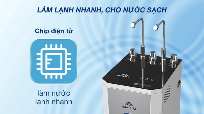 Máy lọc nước RO nóng nguội lạnh Hòa Phát HPN635 10 lõi - Chip điện tử