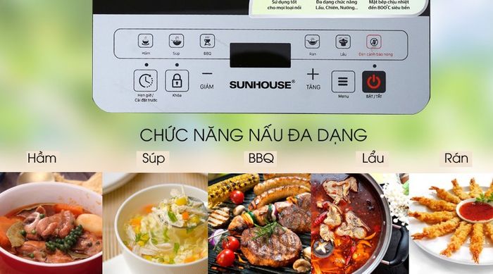 Nhiều chức năng nấu đa dạng