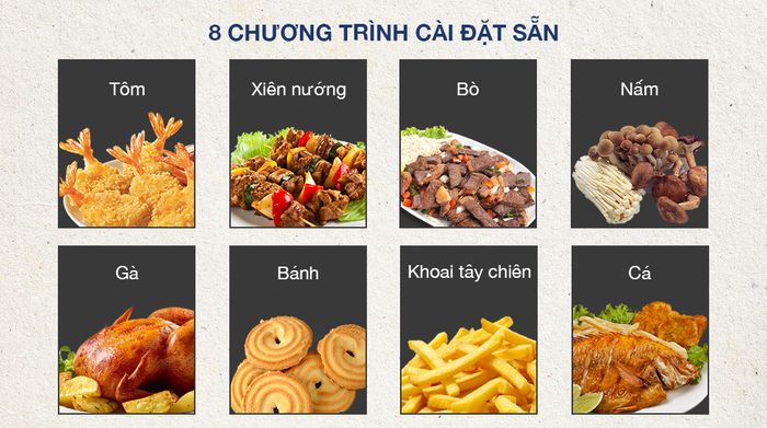 Lò chiên không dầu Mutosi MF-99D 12 lít - 8 chương trình
